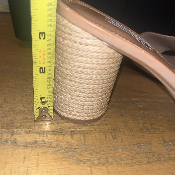 Nine West Mapeli Tan Brown Open Toe Woven Block Heel Sandals 12 M - Picture 11 of 13